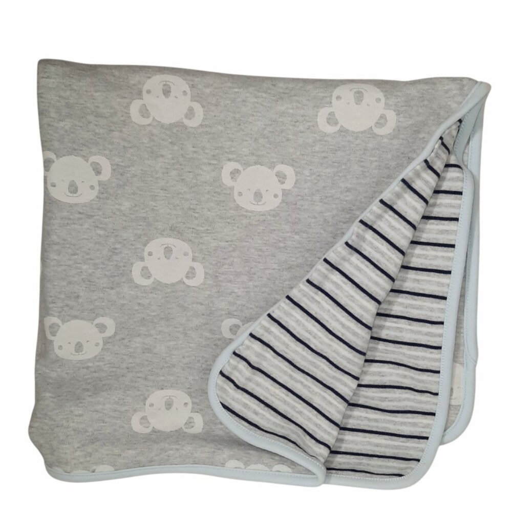 First Impressions Koala & Striped Receiving Security Lovey Blanket 25" X 28"